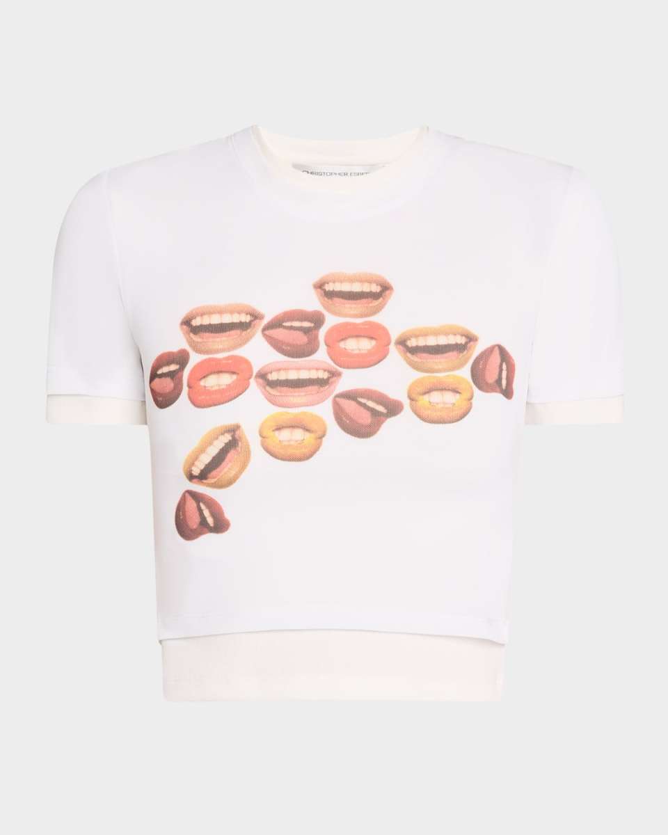 Chatter Graphic Sheer Layered T-Shirt